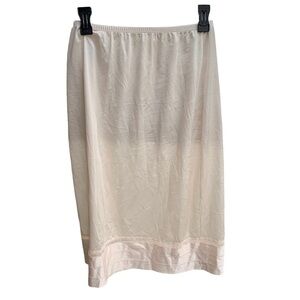 Vintage Lorraine  SLIP Skirt LINGERIE Size M medium Maxi Half Sheer